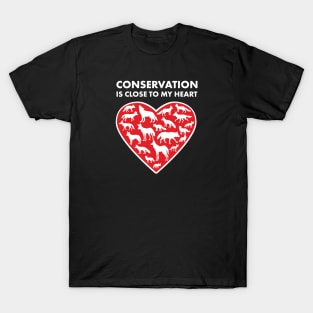 Canines Conservation Heart T-Shirt